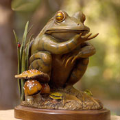 "A Little Kiss" Bronze Sculpture by Kim Kori of Rowe Gallery