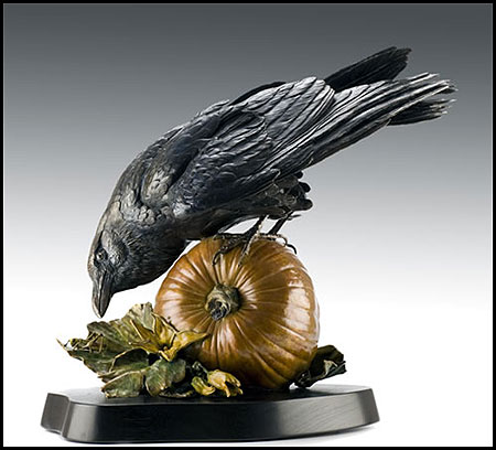 "Ravenous" Bronze Sculpture by Kim Kori of Rowe Gallery