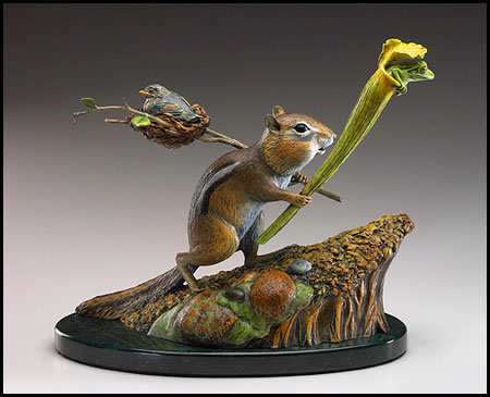 "Search Party" Bronze Sculpture by Kim Kori of Rowe Gallery