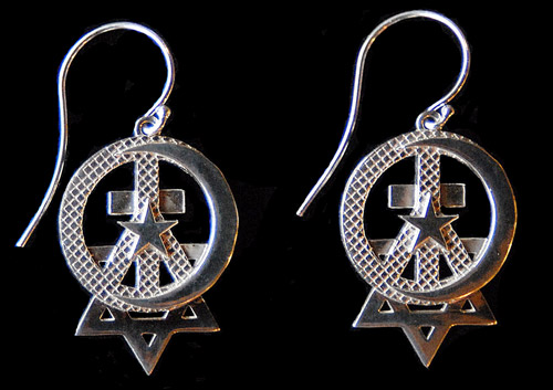 Pendant For Peace Earrings by Liam Herbert of Rowe Gallery
