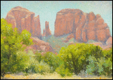 "View from Crescent Moon Ranch" Oil Painting by Lynn Heil of Rowe Gallery