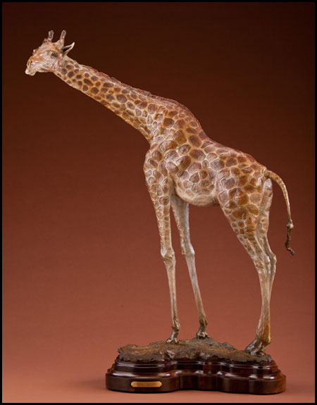 'In Lion's Territory' Bronze Sculpture by Nicolia Medvedev of Rowe Gallery