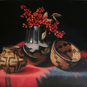 'Tied to the Past' by Sue Krzyston Oil on Canvas Native American Still Life Painting at Rowe Gallery