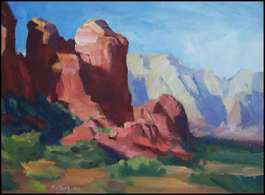 'Coffee Pot Formation' by Vince Fazio Oil on Canvas Landscape and Still Life Painting at Rowe Gallery