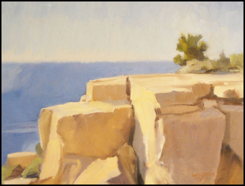 'Edge of the World' by Vince Fazio Oil on Canvas Landscape and Still Life Painting at Rowe Gallery