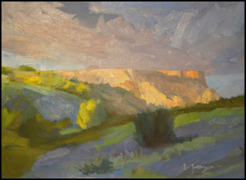 'Evening Sedona Study' by Vince Fazio Oil on Canvas Landscape and Still Life Painting at Rowe Gallery