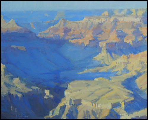 'Grand Canyon Overlook' by Vince Fazio Oil on Canvas Landscape and Still Life Painting at Rowe Gallery