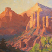 'Lingering Sunset' by Vince Fazio Oil on Canvas Landscape and Still Life Painting at Rowe Gallery