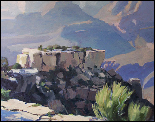 'Summer Haze, Moran Point' by Vince Fazio Oil on Canvas Landscape and Still Life Painting at Rowe Gallery